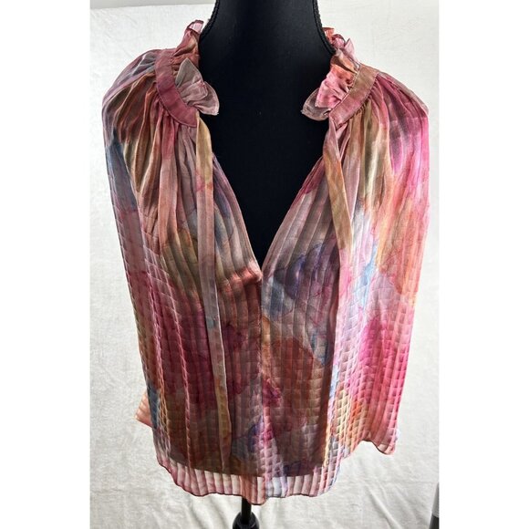 The Love Shack Fancy Women’s Willow Top Size Medium 100% Silk With Tags - Picture 2 of 6